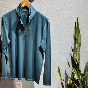 Men’s Georg Roth Teal Pima Luxe Quarter Zip